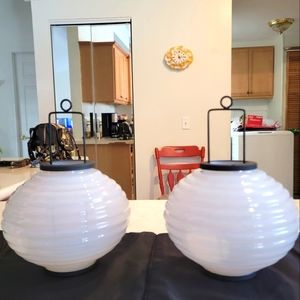 Mid Century Modern Glass Tea Lamp Candle Lantern